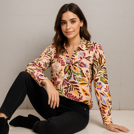 Classic floral printed shirt